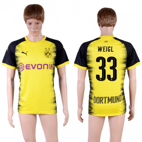 Dortmund #33 Weigl Yellow Soccer Club Jersey